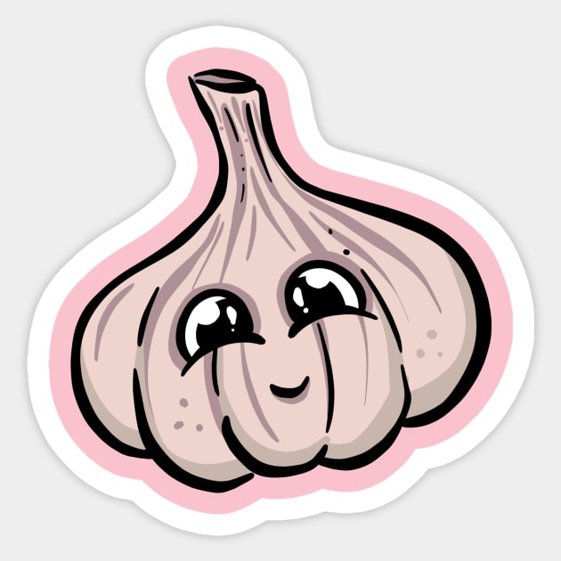 cheeky garlic bulb cartoon chaacter garden tips toons Sticker by Garden Tips Toons